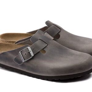 Birkenstock Gray Boston Soft Footbed